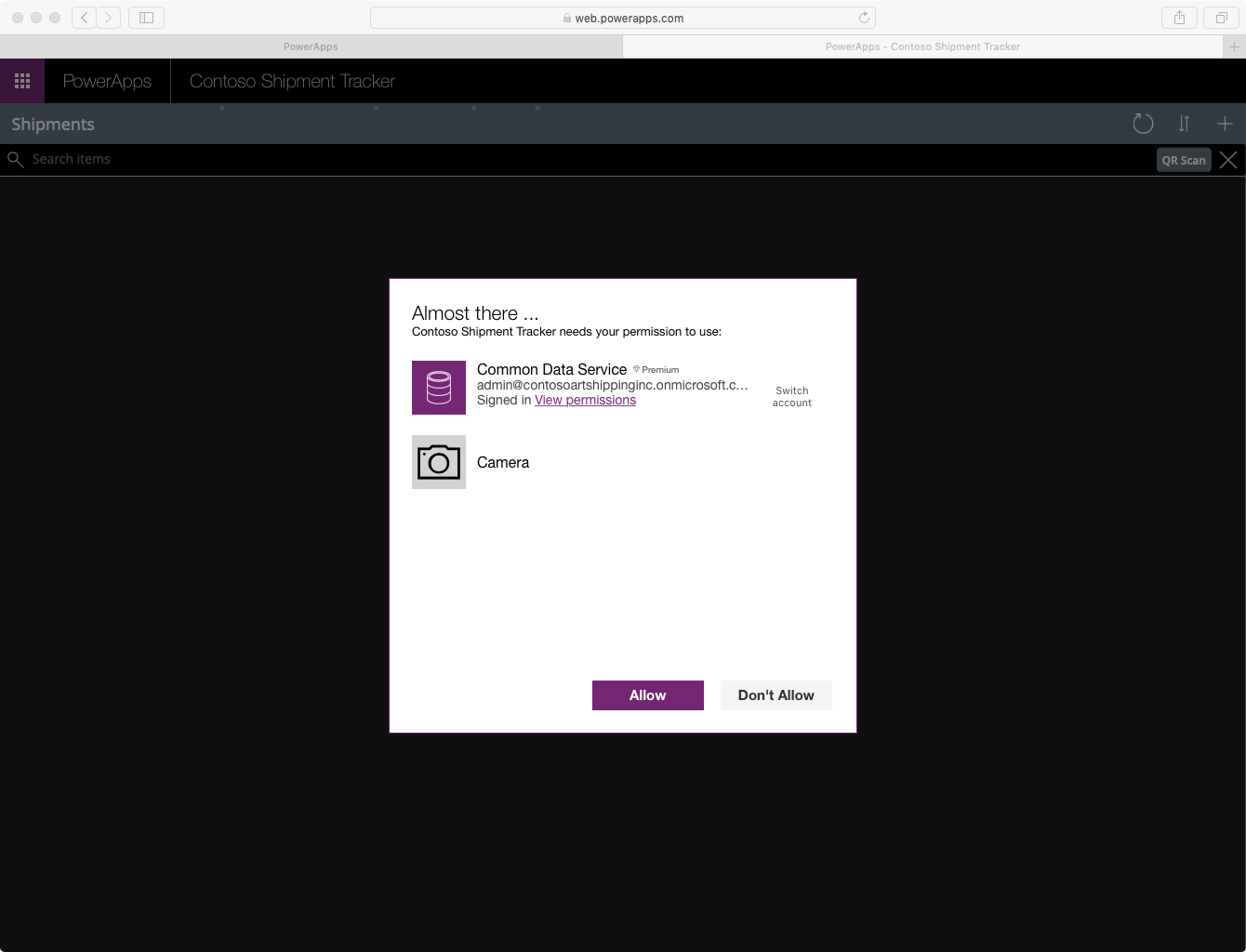 PowerApps – Grant permissions